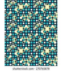 Seamless futuristic abstract pattern isolated on blue background