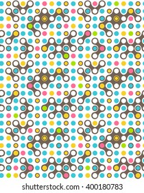 Seamless futuristic abstract pattern isolated on white background