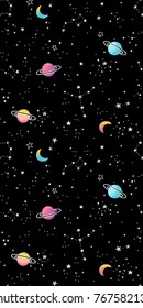 Seamless Galactic / Space Pattern In Vector