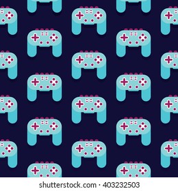 Seamless Gamepad Pattern Vector