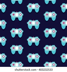 Seamless Gamepad Pattern Vector