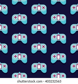 Seamless Gamepad Pattern Vector