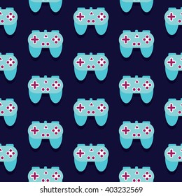 Seamless Gamepad Pattern Vector
