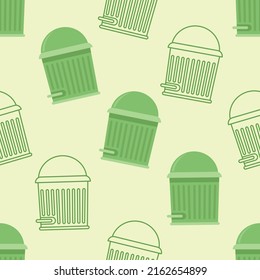 Seamless garbage cartoon illustration pattern