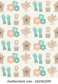 seamless garden pattern
