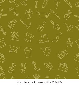 Seamless garden pattern. Vector illustration.