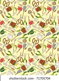 seamless gardening pattern