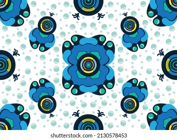 Seamless gatoon pattern fabric design style funny symbol