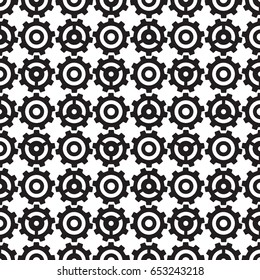 Seamless gear isolated on white background