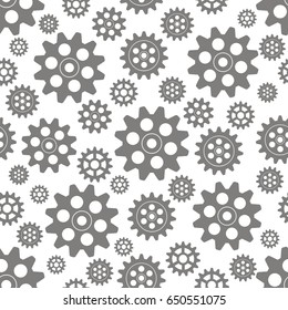 Seamless gear pattern. Vector illustration.