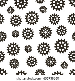 Seamless gear pattern. Vector illustration.