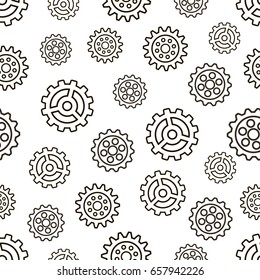 Seamless gear pattern. Vector illustration.
