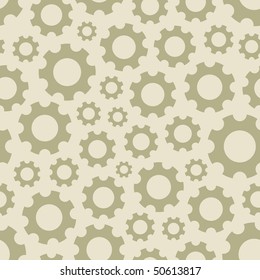 Seamless gears background. Vector pattern.