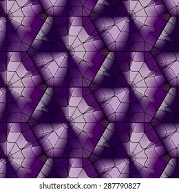 Seamless  gemstone vector pattern with cubes and pyramids