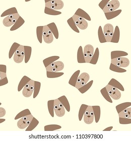 seamless gentle background from naive drawn dogs