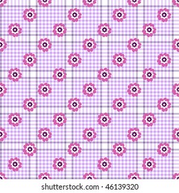 Seamless gentle diagonal floral pattern (vector EPS10)