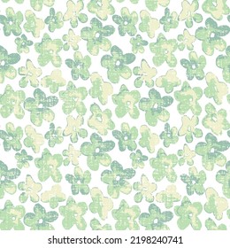 Seamless gentle floral pattern in the style of watercolor flowers.blossom green floral Handmade vector illustration for greeting cards, wallpaper, stationery, fabric.