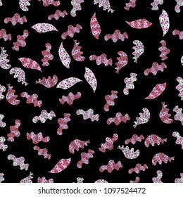 Seamless Gentle, spring on black, neutral, pink, white and gray colors. Vector - stock. Modern stylish texture.