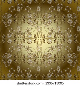 Seamless Gentle, spring on brown and beige colors. Vector - stock. Modern stylish texture.