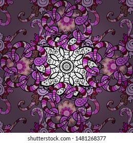 Seamless Gentle, spring on pink, neutral and black colors. Modern stylish texture. Vector - stock.