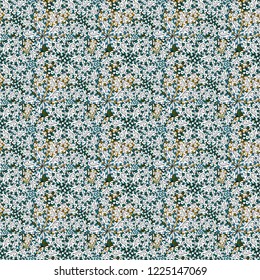 Seamless Gentle, spring on white, black and blue colors. Vector - stock. Modern stylish texture.