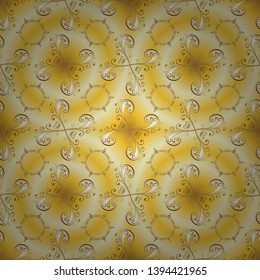 Seamless Gentle, spring on yellow and beige colors. Modern stylish texture. Vector - stock.