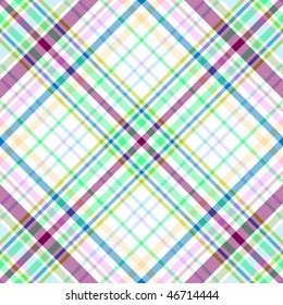 Seamless gentle tartan diagonal pattern (vector EPS 10)