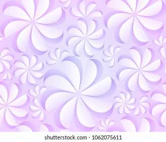 Seamless gentle texture with paper flowers. Vector pattern for fabrics, wallpaper and for your design