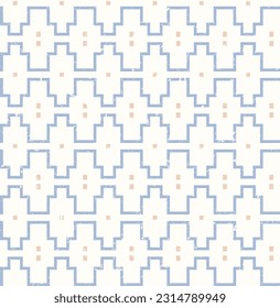 Seamless Geo Ethnic pattern. Vector Graphic Folk pattern style. Tribal Geometric Motif Great for Home Decor, Textile, Surface Design, Prints, Stationery, Wallpaper, Carpet, Homeware, Backgrounds.