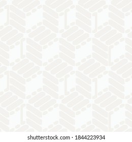 Seamless geo pattern.  geometric background, screen print texture,cream and white vector graphic, seamless fabric, halftone , digital technology design 
