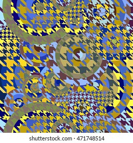 Seamless geoemtric pattern. Classic Hounds-tooth pattern in abstract style