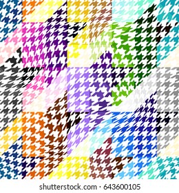 Seamless geoemtric pattern. Classic Hounds-tooth pattern in abstract style