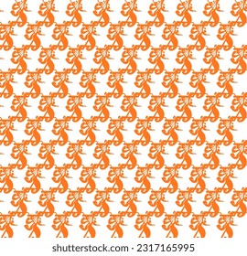 Seamless Geomatric vector background Pattern in orange