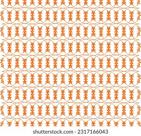 Seamless Geomatric vector background Pattern in orange