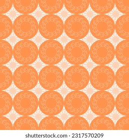 Seamless Geomatric vector background Pattern in orange