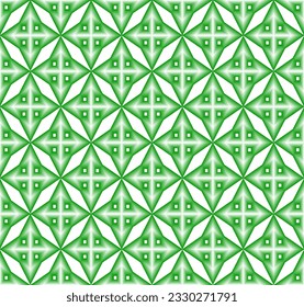 Seamless Geomatric vector background Pattern in green