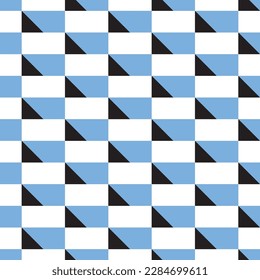 Seamless geometric 3d grid block pattern background.