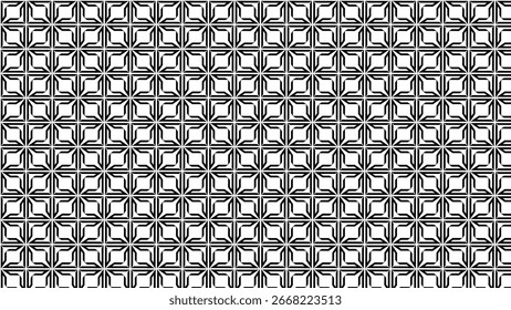 Seamless geometric abstract black and white pattern background for modern design	