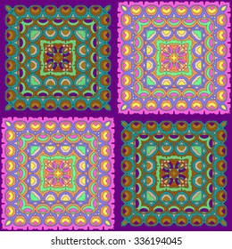 Seamless geometric abstract colorful pattern
