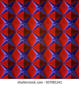 Seamless geometric abstract colorful  pattern with paper texture background. Vector illustration.