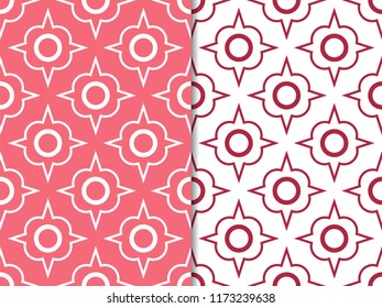 seamless geometric abstract floral pattern