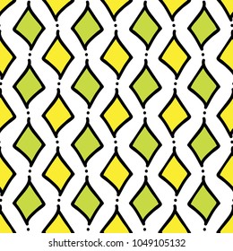 Seamless geometric abstract hand drawn pattern