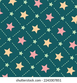 Seamless geometric abstract knitted pattern background.