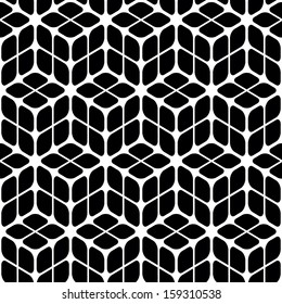 Nahtlose geometrische abstrakte Muster. Schwarz-Weiß-Muster.