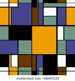 Seamless geometric abstract pattern. Box style