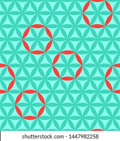 Seamless geometric abstract pattern. Bright color design element. Vintage graphic print.
