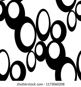 Seamless geometric abstract pattern with circles and rings