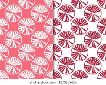Seamless geometric abstract pattern with circles and rings