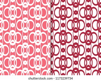 Seamless geometric abstract pattern with circles and rings