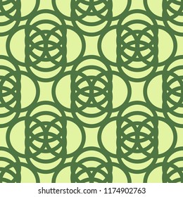 Seamless geometric abstract pattern with circles and rings
